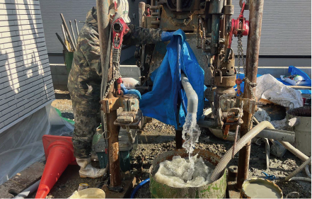 地エアドリフト作業風景